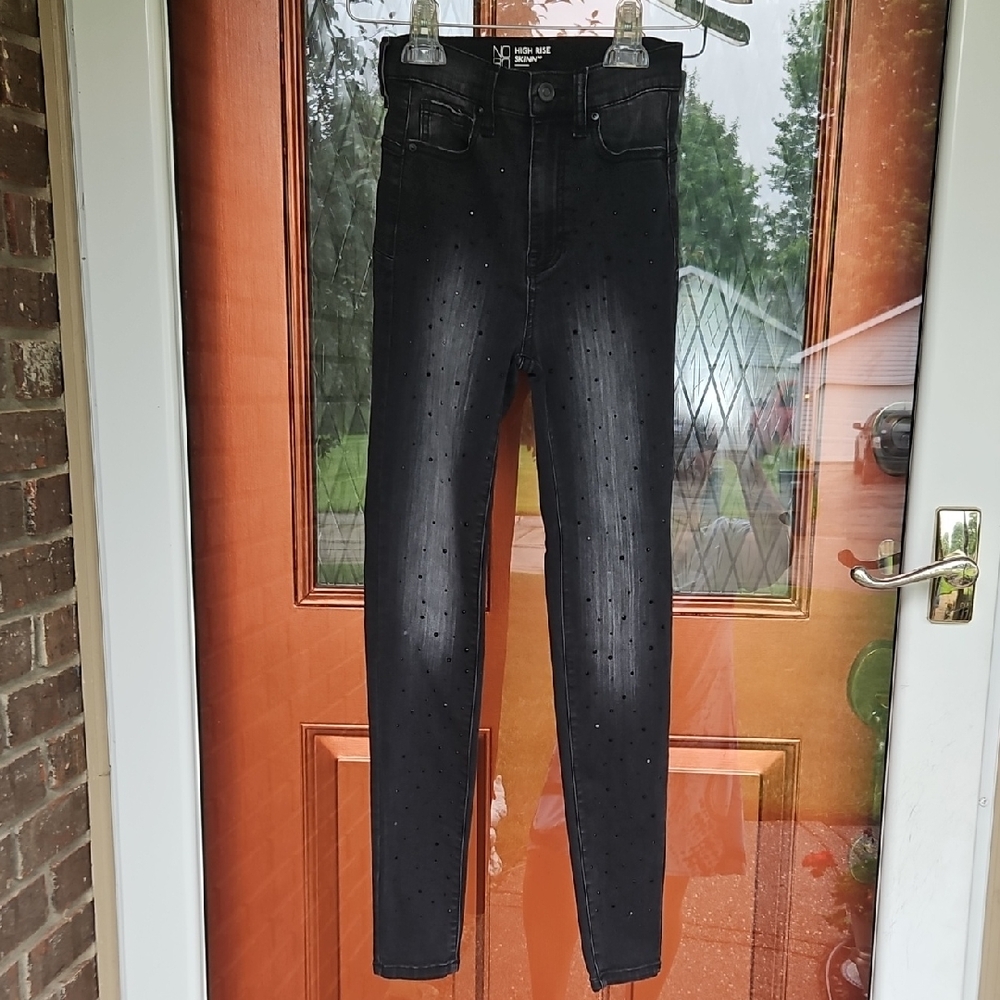 NOBO Teen Slim Skinny Fit Jeans Girls Size 1, Color Black